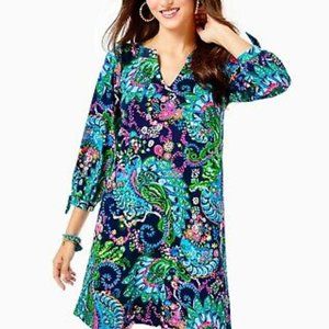 Lilly Pulitzer Cath Dress 3/4 sleeve Take Me to the Sea